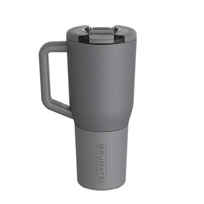 Back customization side of the BruMate Müv Mug 35 oz in Matte Grey 