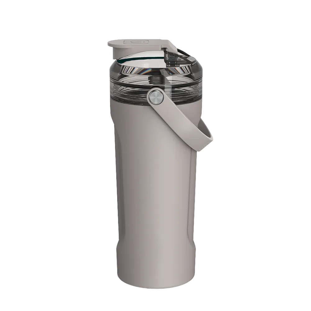 Front customization side of the BruMate MultiShaker 25 oz in Mocha 
