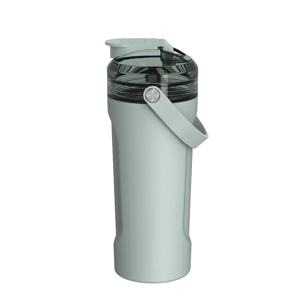 Front customization side of the BruMate MultiShaker 25 oz in Sage 