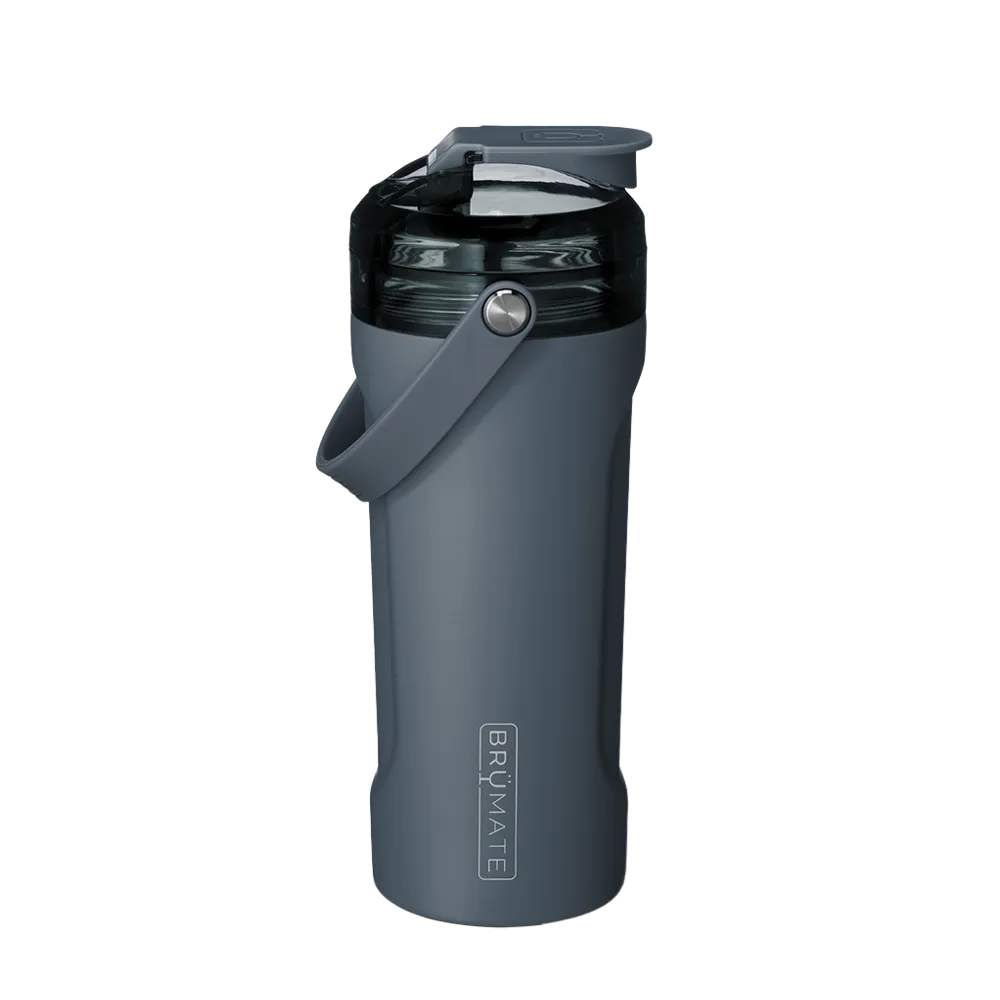 Back customization side of the BruMate MultiShaker 25 oz in Nightfall 