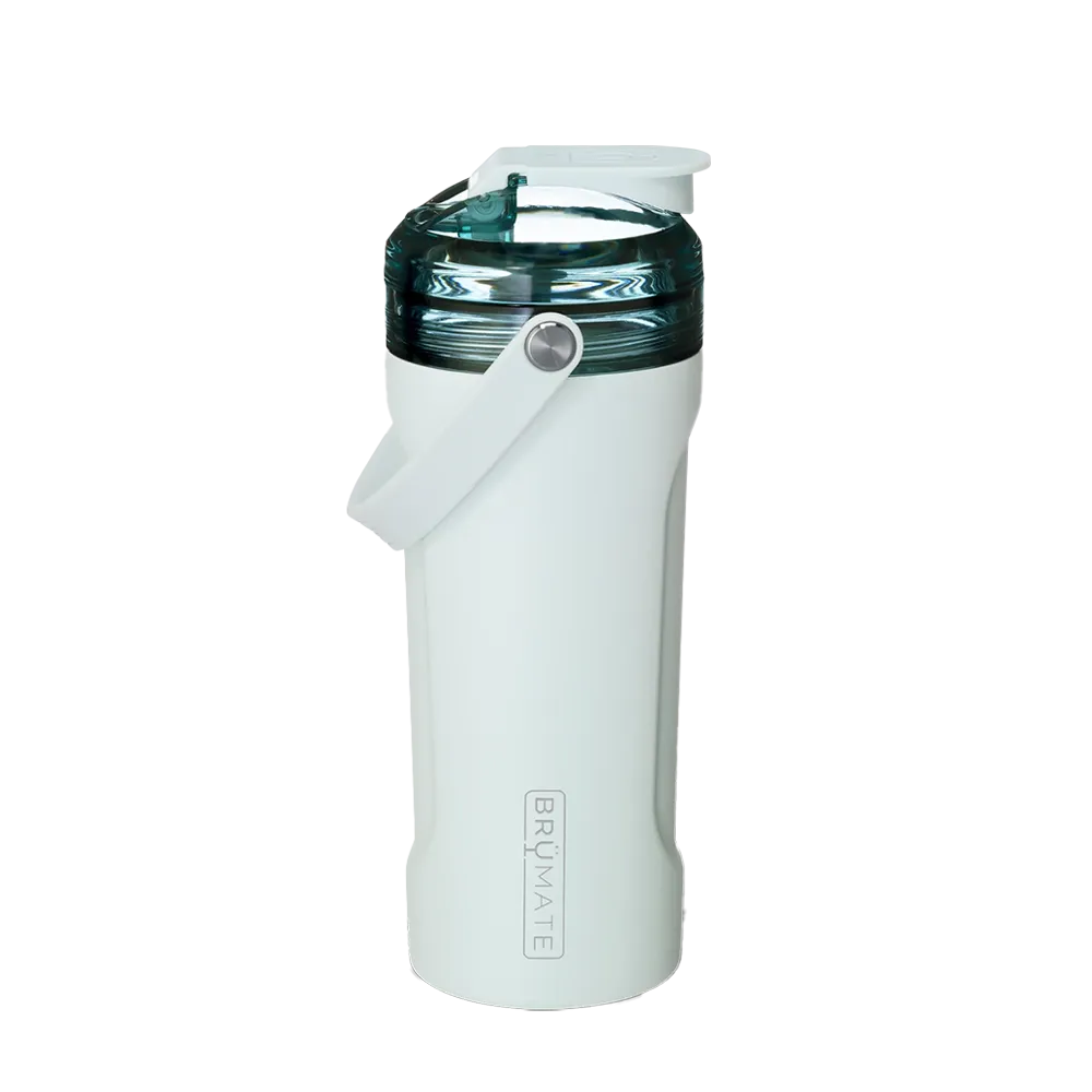 Back customization side of the BruMate MultiShaker 25 oz in Blue Agave 