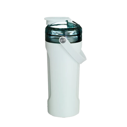 Front customization side of the BruMate MultiShaker 25 oz in Blue Agave 