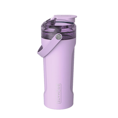 Back customization side of the BruMate MultiShaker 25 oz in Lavender 