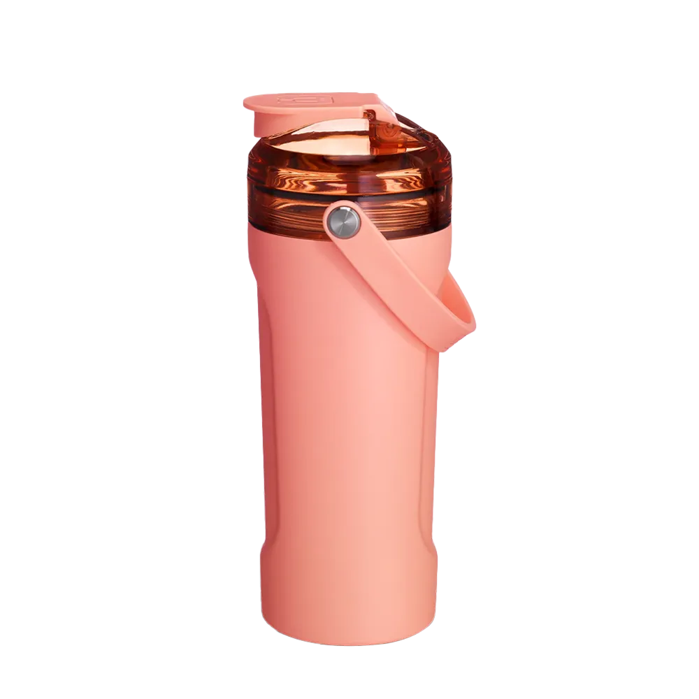 Front customization side of the BruMate MultiShaker 25 oz in Guava 