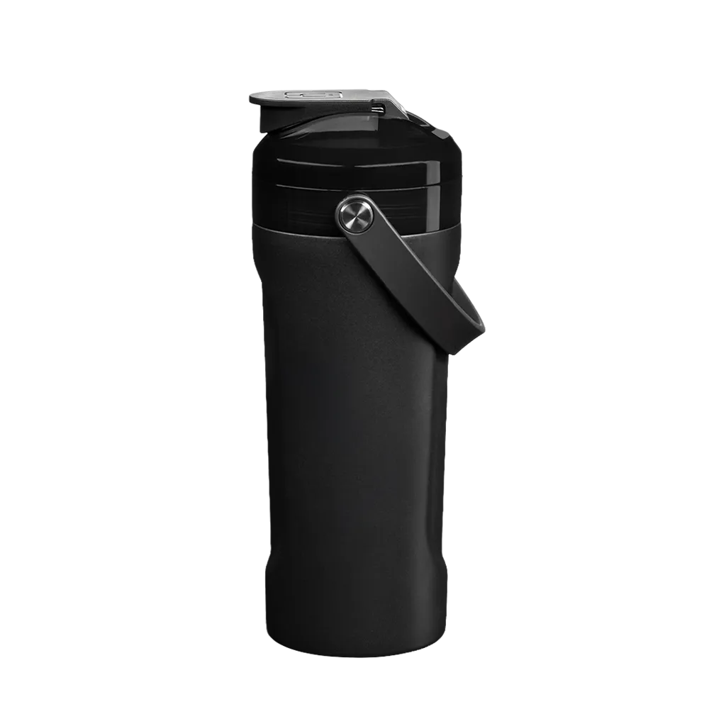 Front customization side of the BruMate MultiShaker 25 oz in Matte Black 
