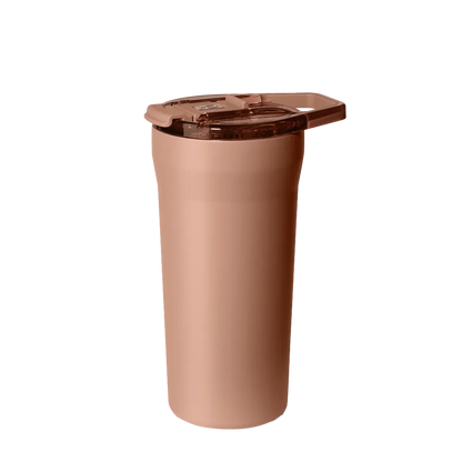 Front customization side of the BruMate Pour Over Tumbler 20 oz in Camel 