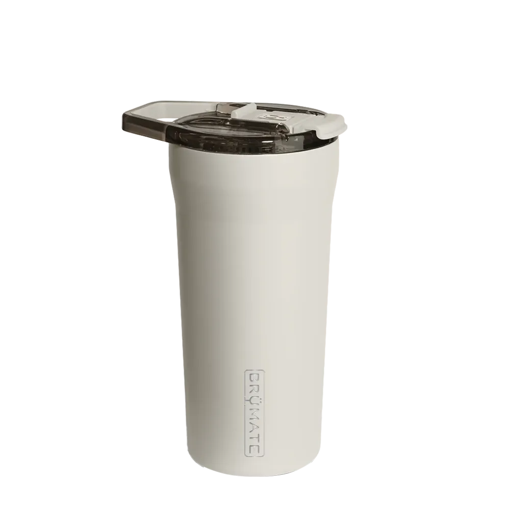 Back customization side of the BruMate Pour Over Tumbler 20 oz in Dune 