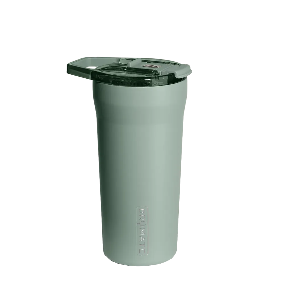 Back customization side of the BruMate Pour Over Tumbler 20 oz in Sage 