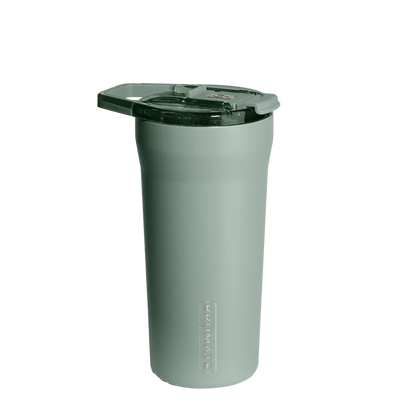 Back customization side of the BruMate Pour Over Tumbler 20 oz in Sage 