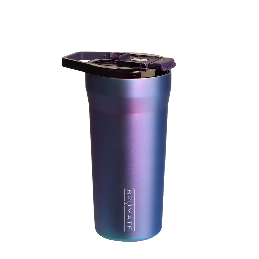 Back customization side of the BruMate Pour Over Tumbler 20 oz in Dark Aura 