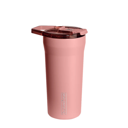 Back customization side of the BruMate Pour Over Tumbler 20 oz in Morning Rose 
