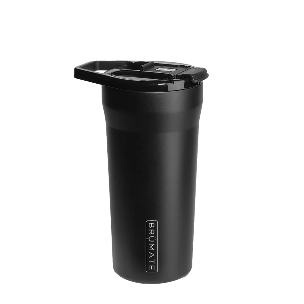 Back customization side of the BruMate Pour Over Tumbler 20 oz in Matte Black 