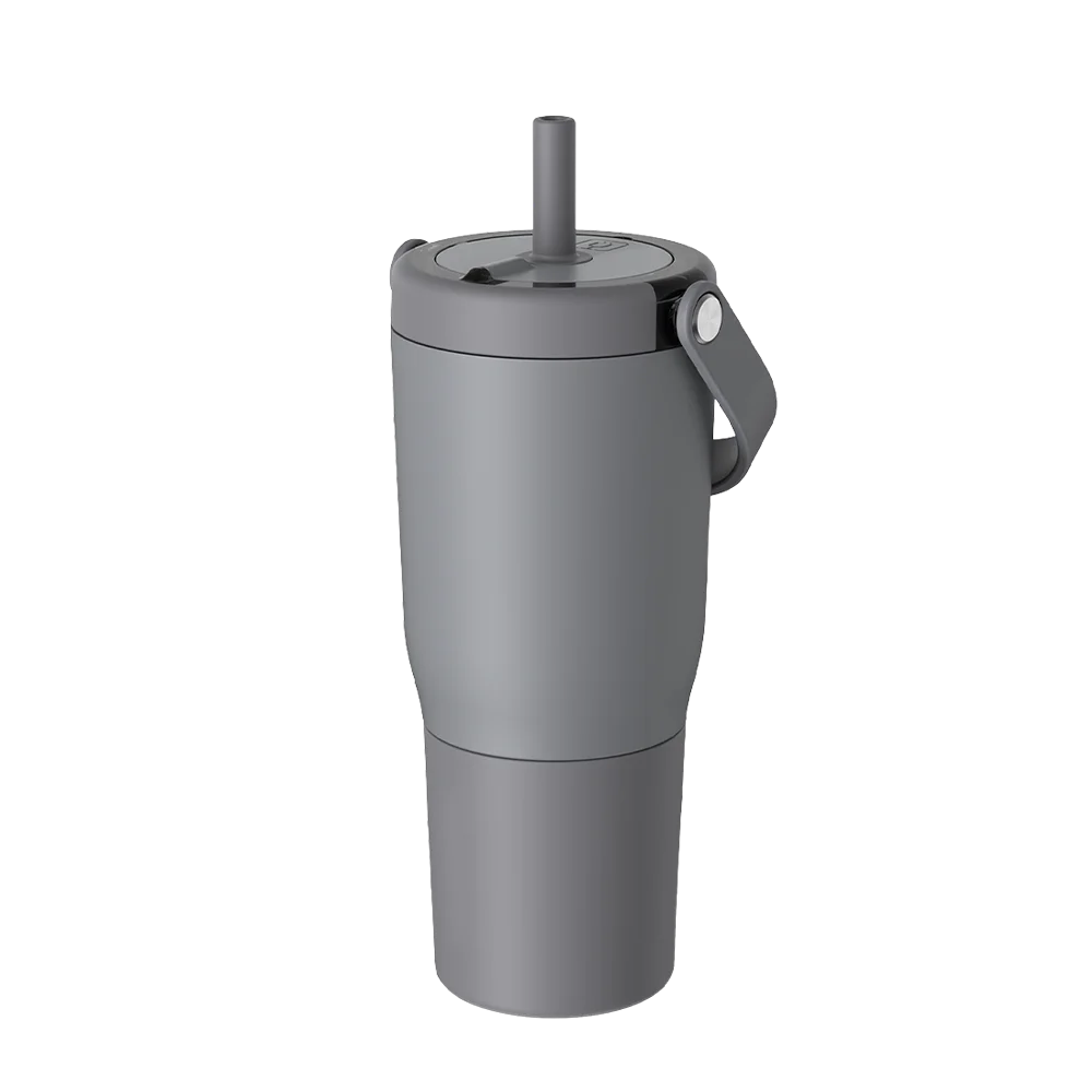 Front customization side of the BruMate Resa Tumbler 25 oz in Matte Grey 
