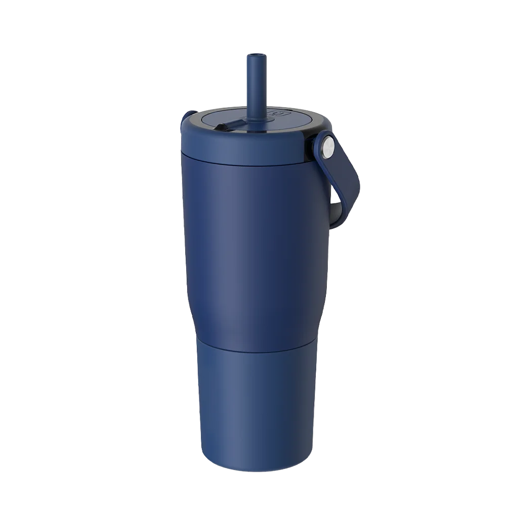 Front customization side of the BruMate Resa Tumbler 25 oz in Matte Navy 