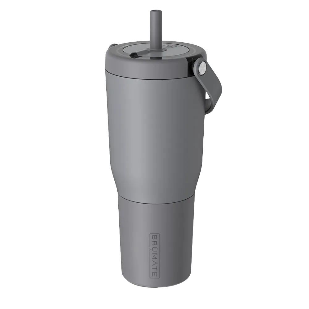 Back customization side of the BruMate Resa Tumbler 35 oz in Matte Grey 