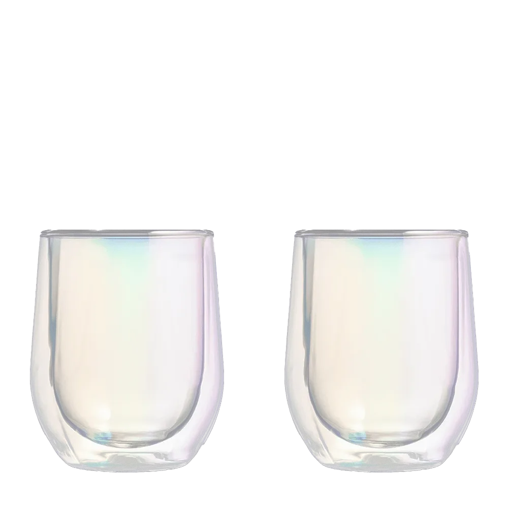 Corkcicle glass stemless glasses in prism 