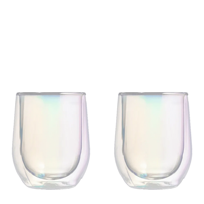 Corkcicle glass stemless glasses in prism 