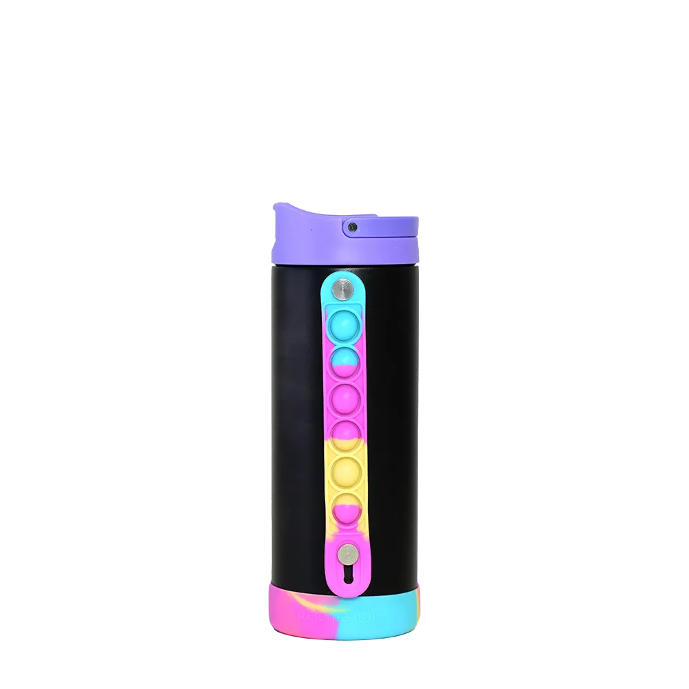Elemental Iconic Pop Fidget Bottle 14 oz Black Tie Dye 