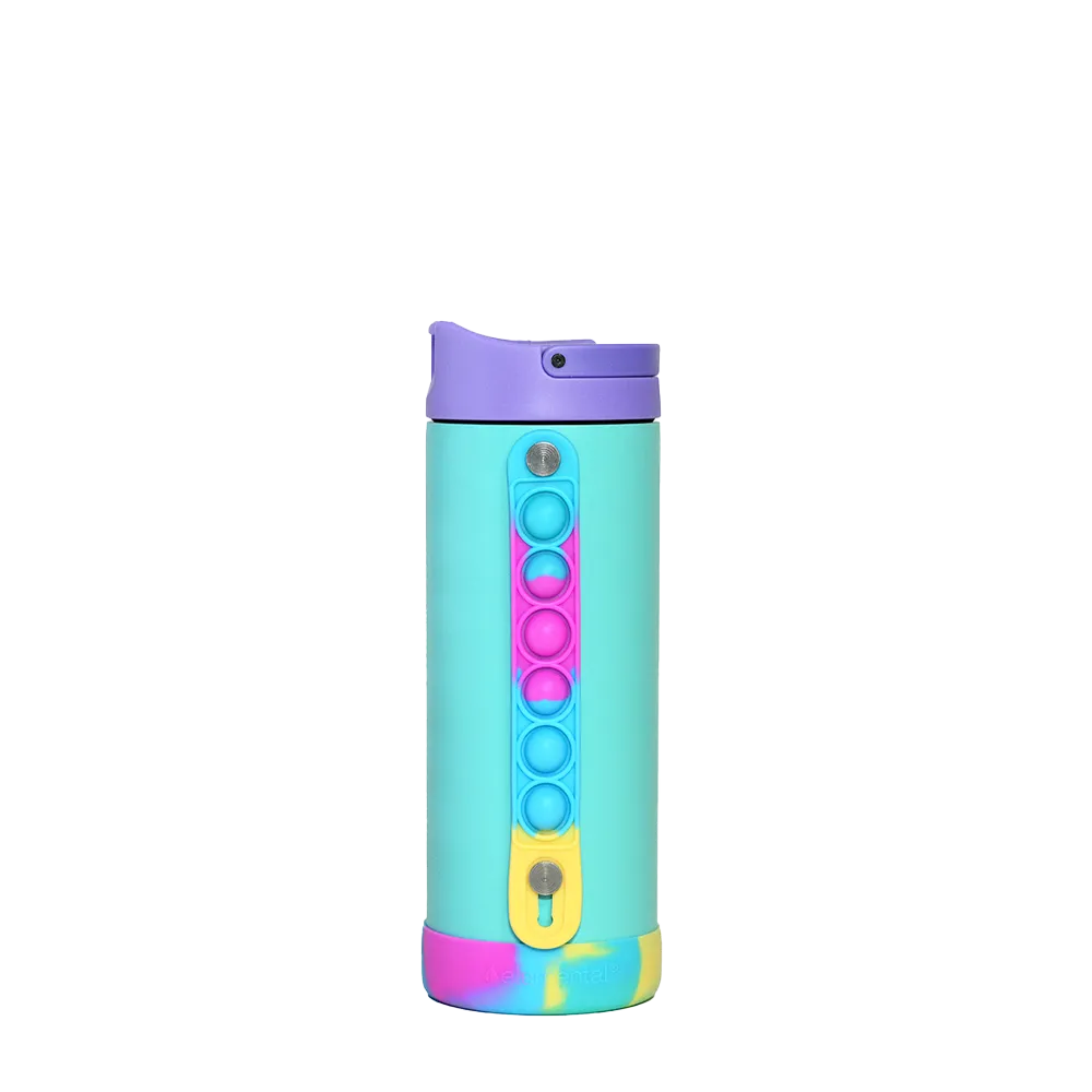 Elemental Iconic Pop Fidget Bottle 14 oz Popin Blue Tie Dye 