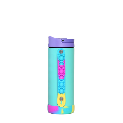 Elemental Iconic Pop Fidget Bottle 14 oz Popin Blue Tie Dye 
