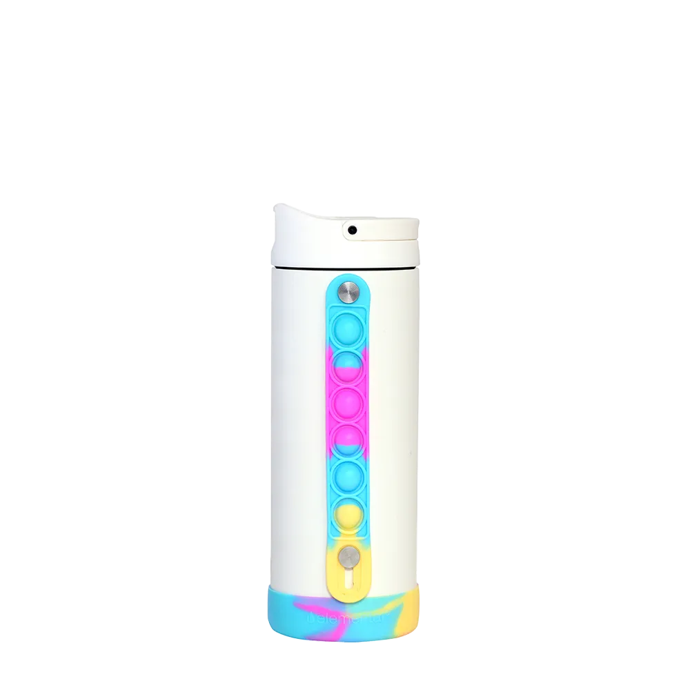 Elemental Iconic Pop Fidget Bottle 14 oz White Tie Dye 