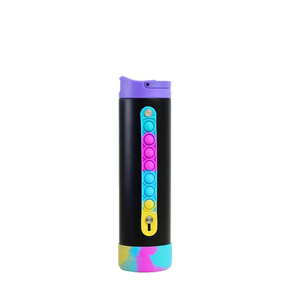 Elemental Iconic Pop Fidget Bottle 20 oz Black Tie Dye 