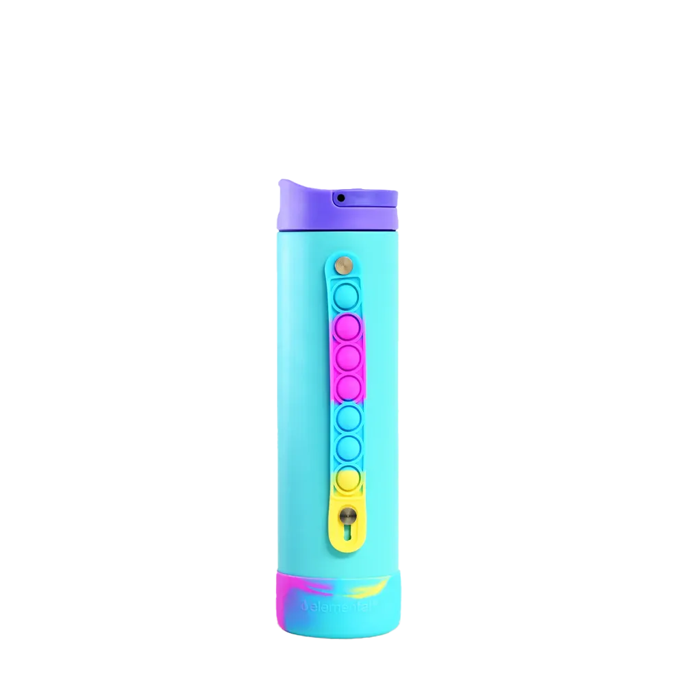 Elemental Iconic Pop Fidget Bottle 20 oz Popin Blue Tie Dye 