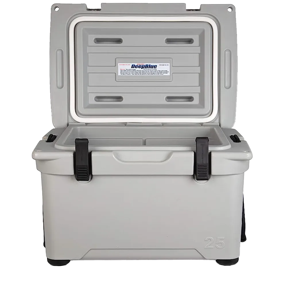 Customized Engel 25 High Performance Hard Cooler and Ice Box opened 