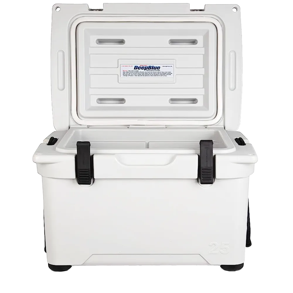 Customized Engel 25 High Performance Hard Cooler and Ice Box opened 