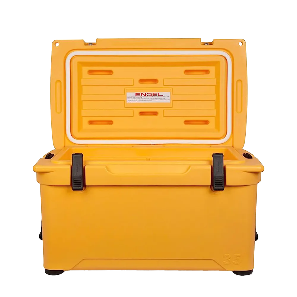 Customized Engel 35 High Performance Hard Cooler and Ice Box opened 