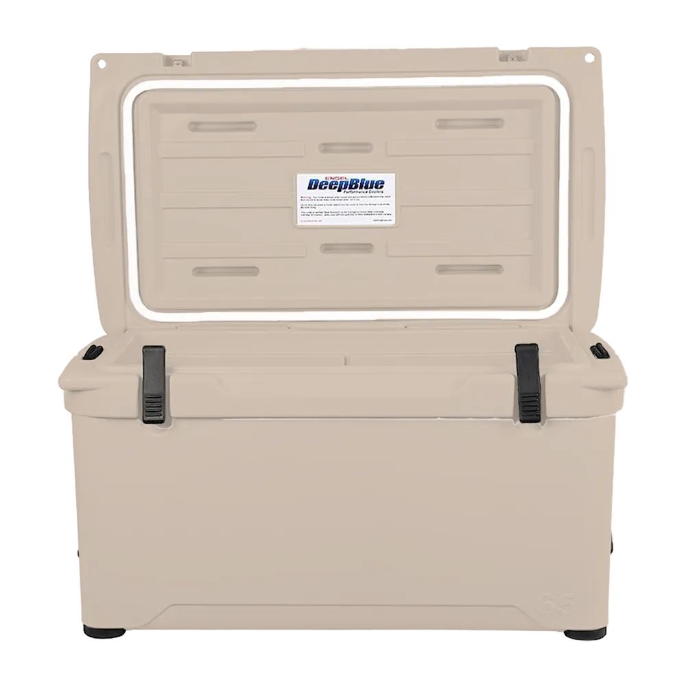 Customized Engel 65 High Performance Hard Cooler and Ice Box opened 