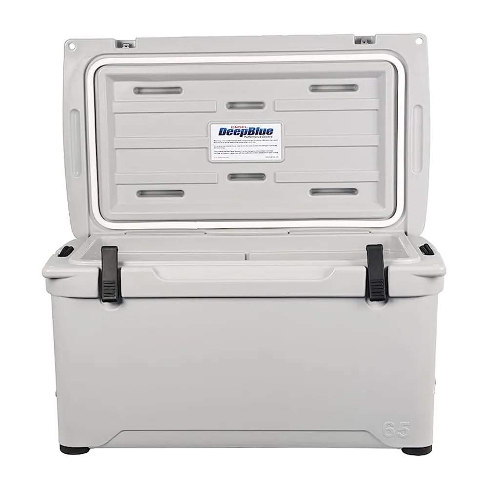 Customized Engel 65 High Performance Hard Cooler and Ice Box opened 