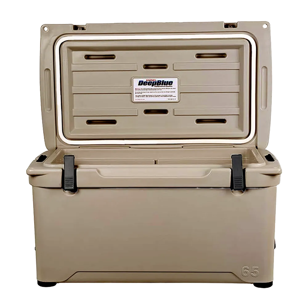 Customized Engel 65 High Performance Hard Cooler and Ice Box opened 