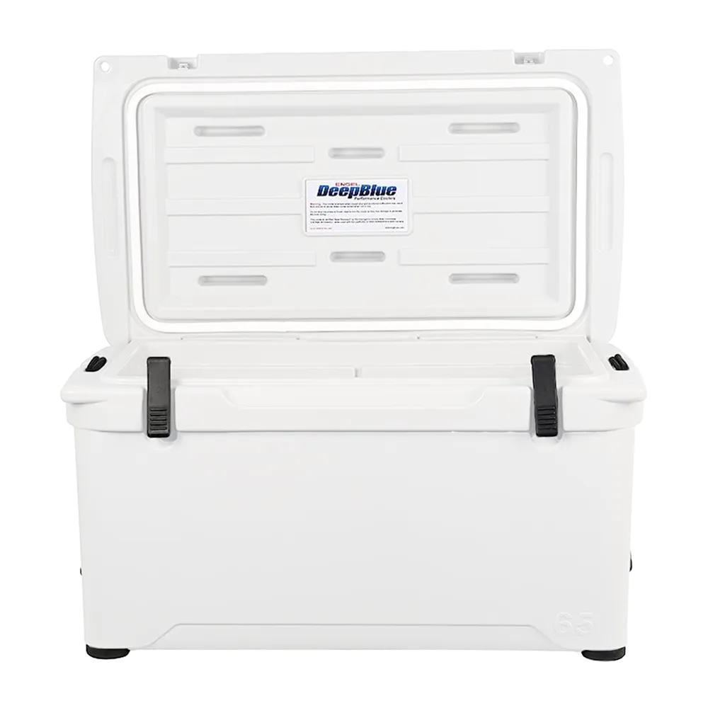 Customized Engel 65 High Performance Hard Cooler and Ice Box opened 