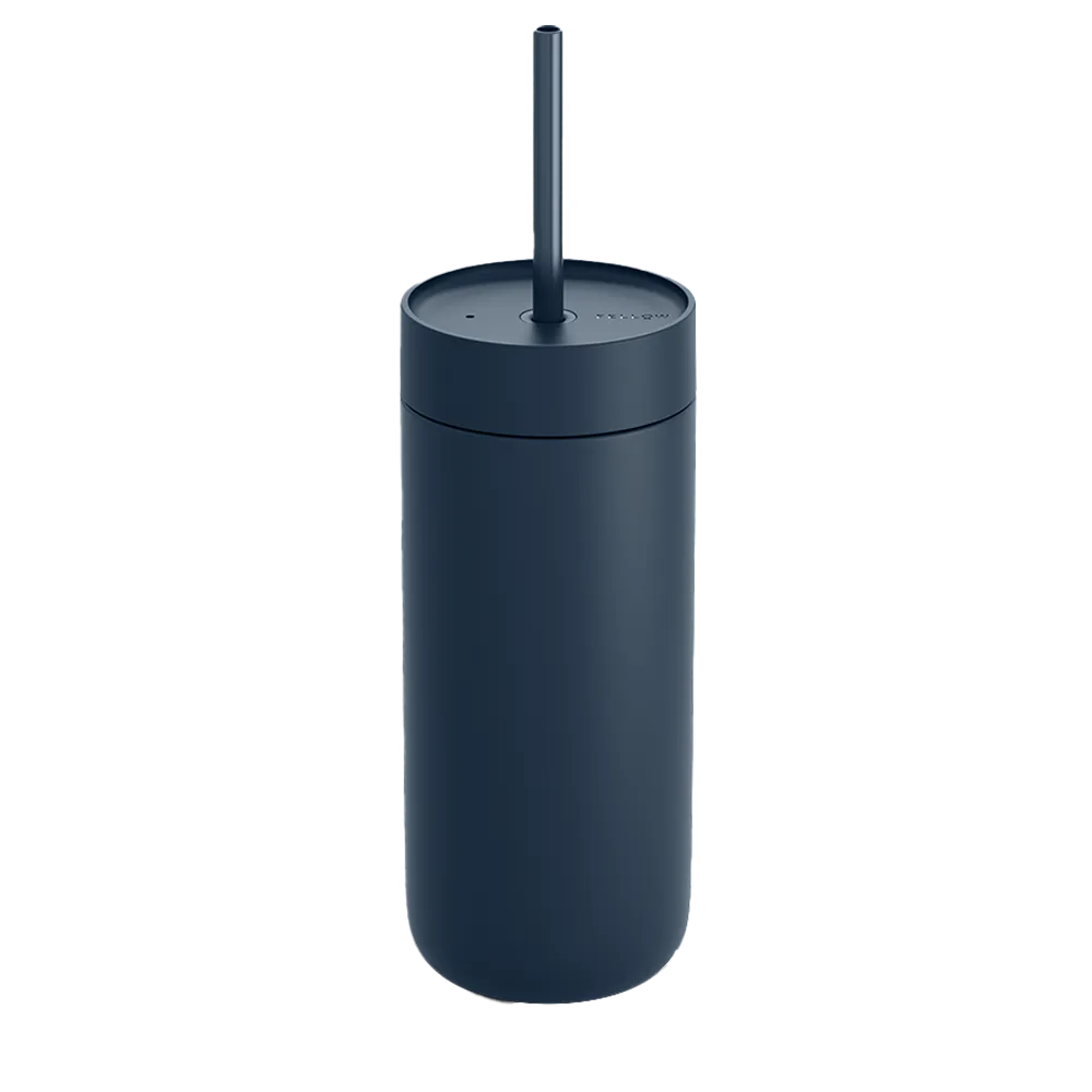 Fellow Carter Cold Tumbler with Straw Lid 16 oz Stone Blue 