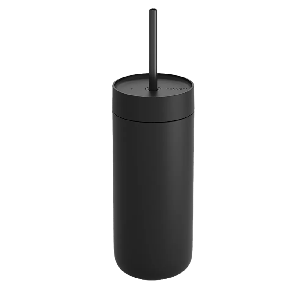 Fellow Carter Cold Tumbler with Straw Lid 16 oz Matte Black 