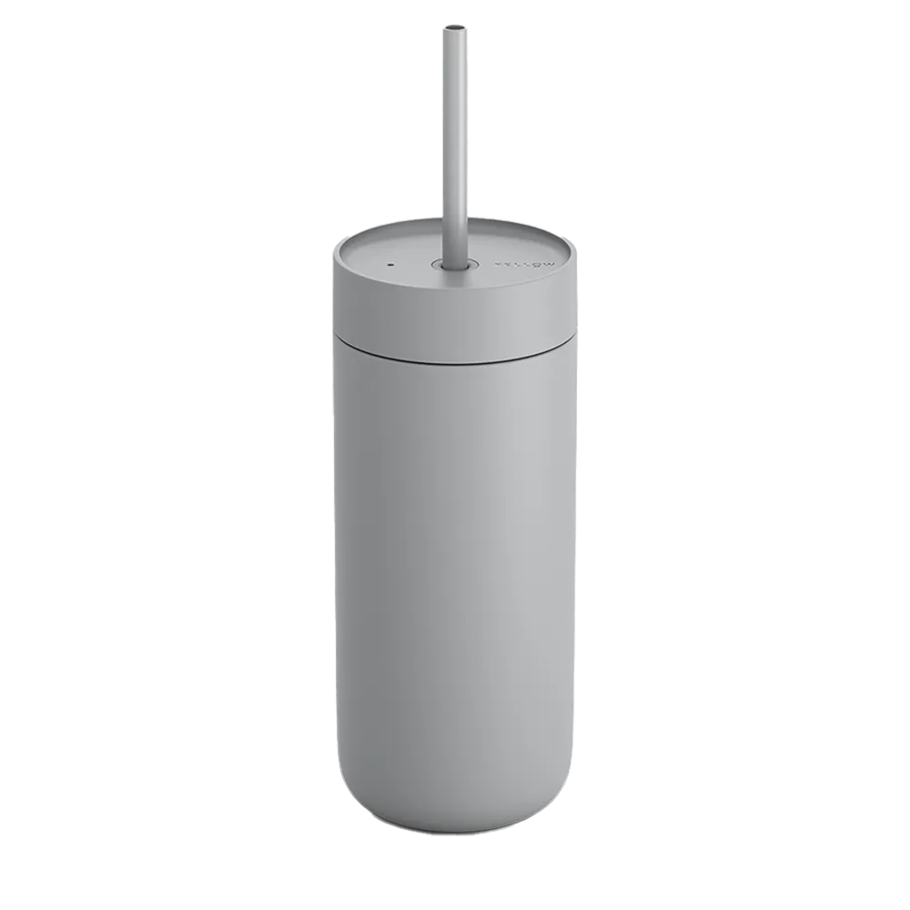 Fellow Carter Cold Tumbler with Straw Lid 16 oz Matte Grey 