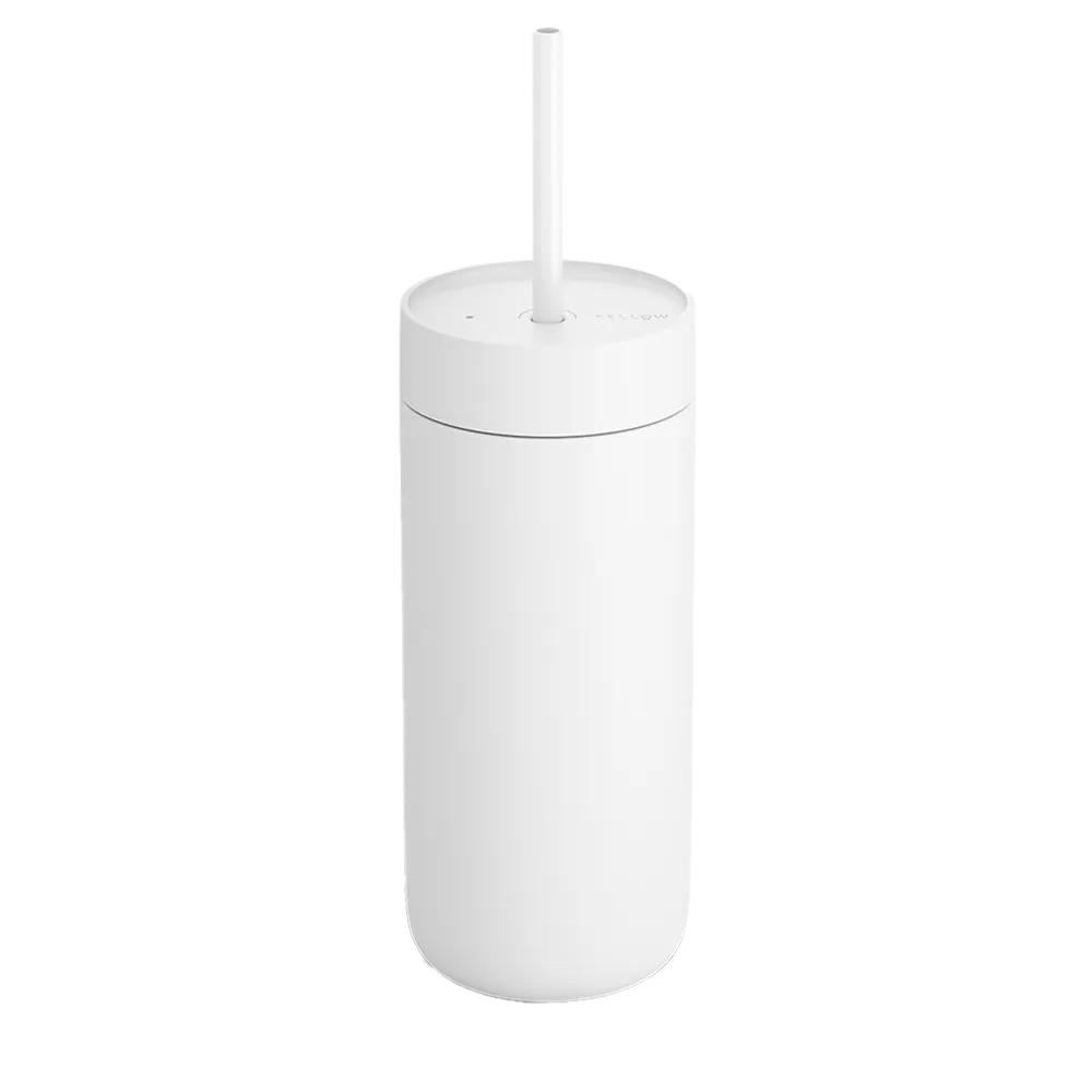 Fellow Carter Cold Tumbler with Straw Lid 16 oz Matte White 