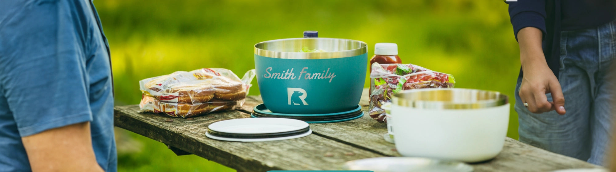 customized rtic food bowl with engraving the reads smith family
