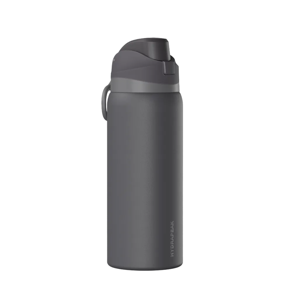 Hydrapeak Oasis Water Bottle 32 oz Grey Matter 