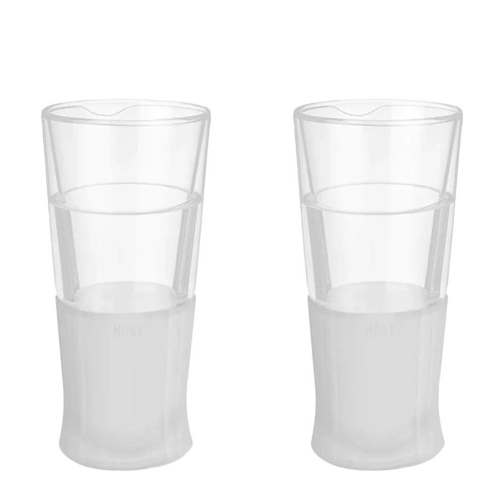 Glass Freeze Beer Glass Set of 2