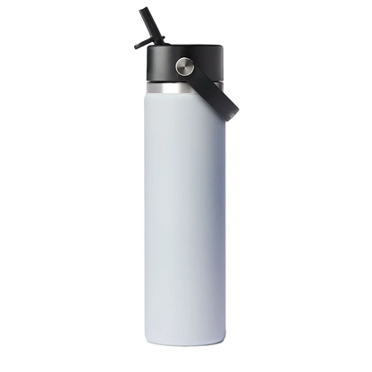 Hydro Flask Standard Mouth Bottle with Flex Straw Cap 24 oz White 