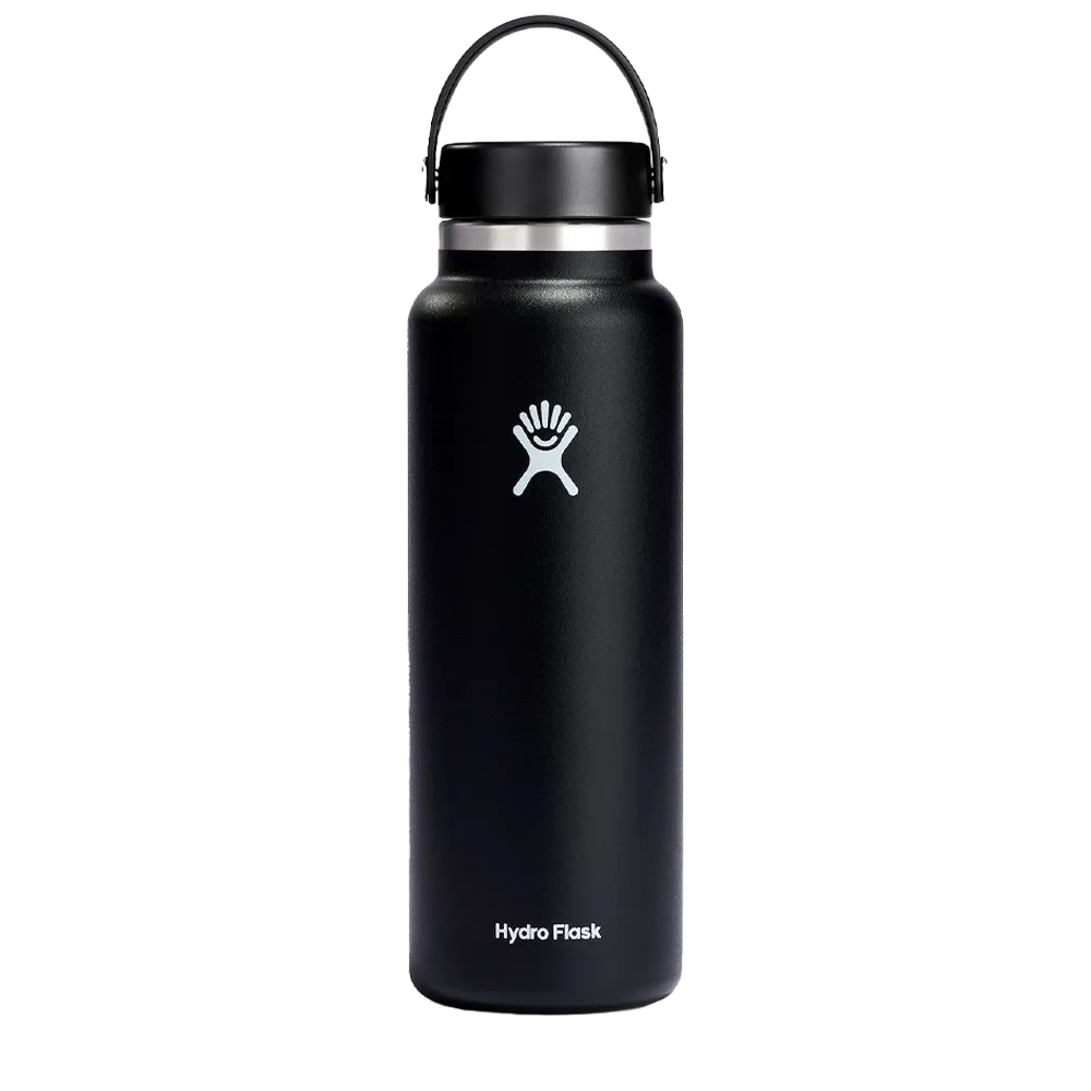 Hydro Flask Wide Mouth Bottle 40 oz Black 
