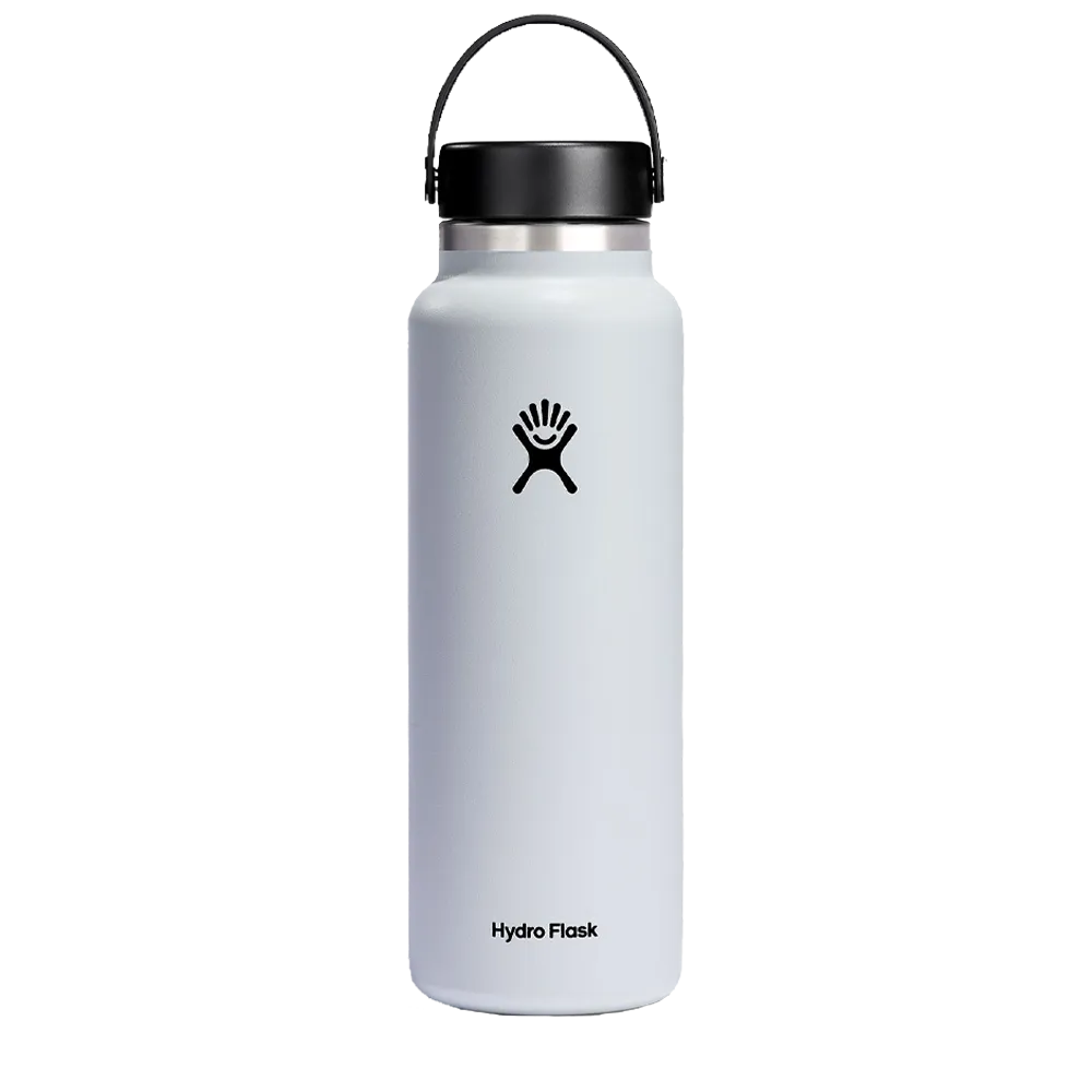 Hydro Flask Wide Mouth Bottle 40 oz White 