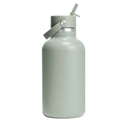 Hydro Flask Wide Mouth Water Bottle with Flex Straw Cap 64 oz Tonal Agave 