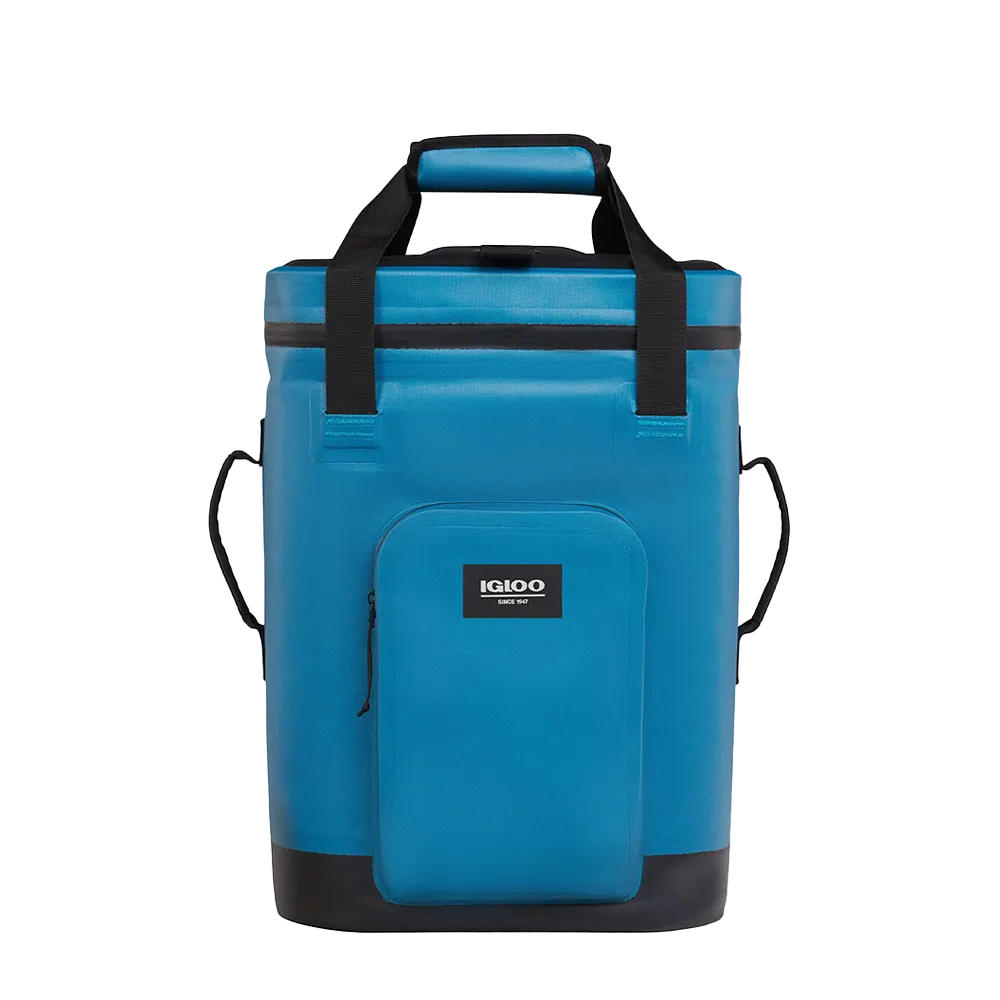Customized Igloo 24 can Soft Cooler Backpack in Modern Blue 