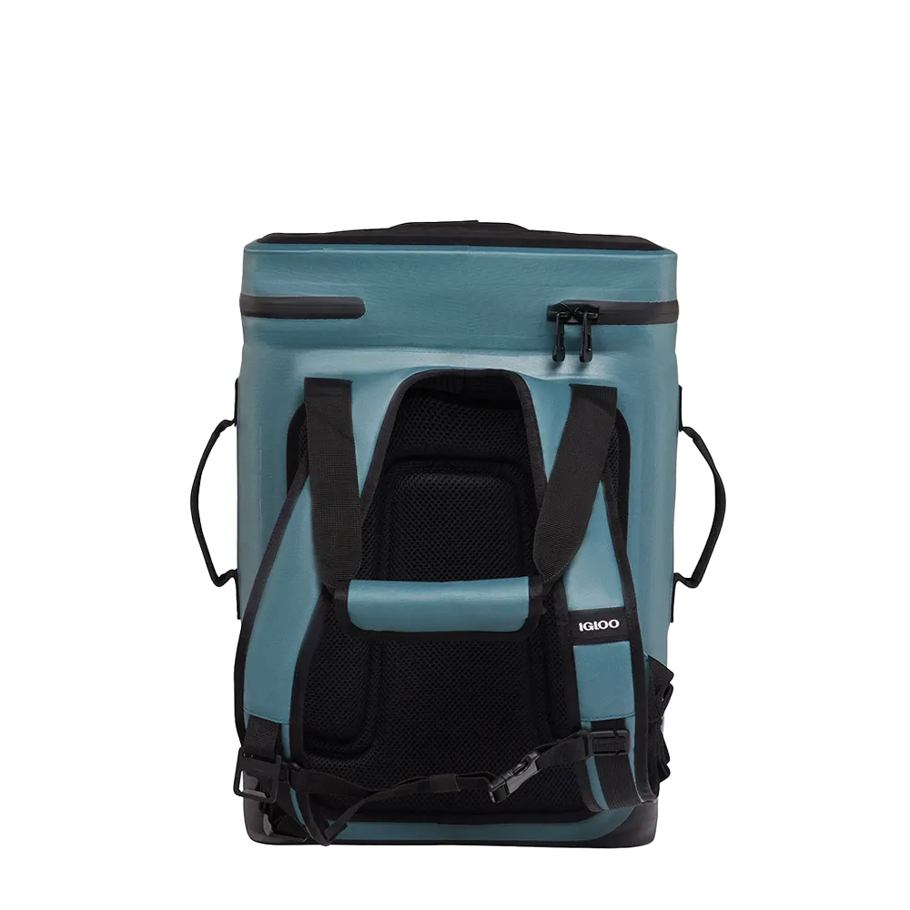 Customized Igloo 24 can Soft Cooler Backpack in Spruce Back View 