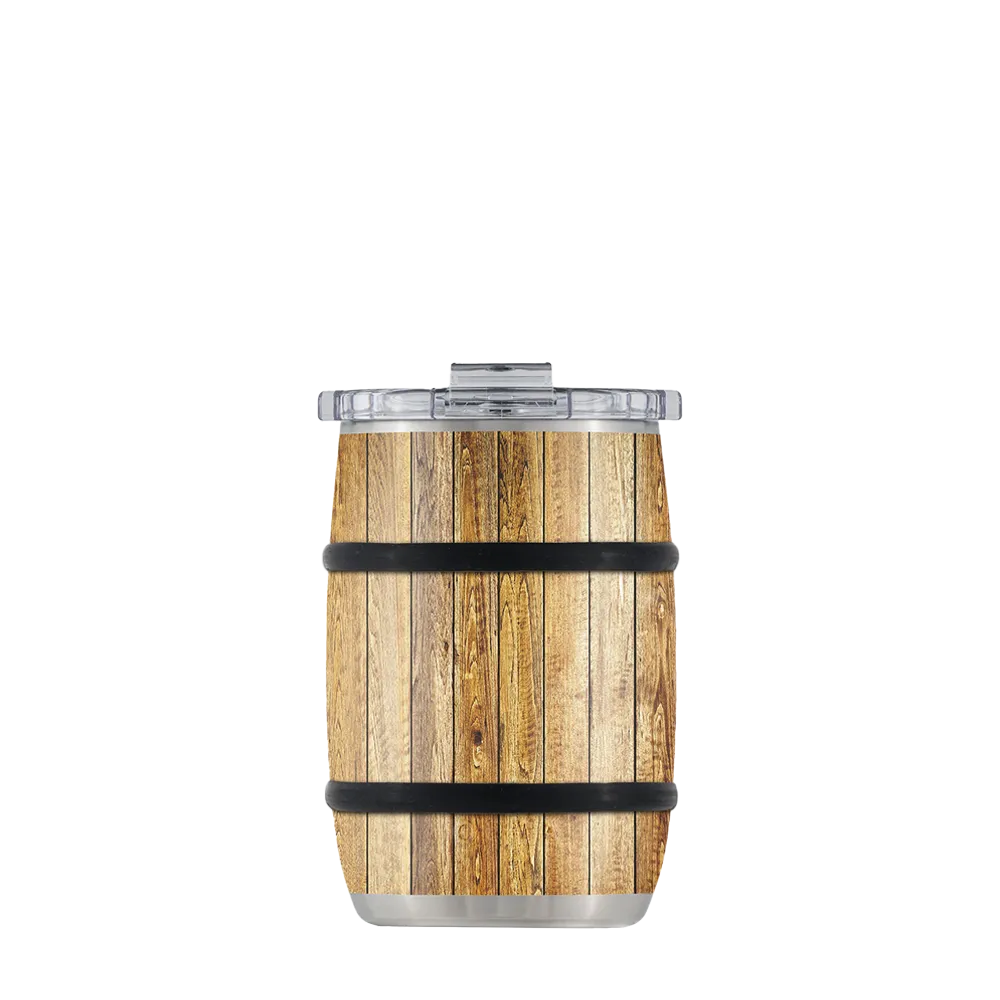 ORCA Whiskey Barrel Tumbler, 12 oz. Oak Wood Grain Style Insulated  Stainless Steel Whiskey Glass Beer Mug Keeps Drinks Ice Cold