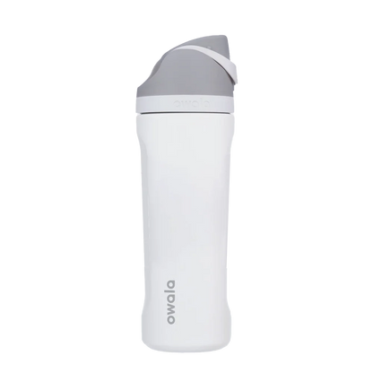 Back customization side of the Owala Freesip 24 oz in Shy Marshmallow 
