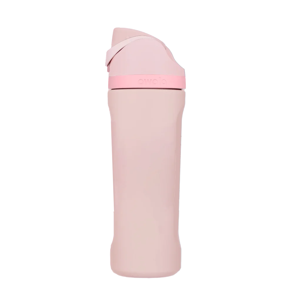 Front customization side of the Owala Freesip 24 oz in Rose Quartz 